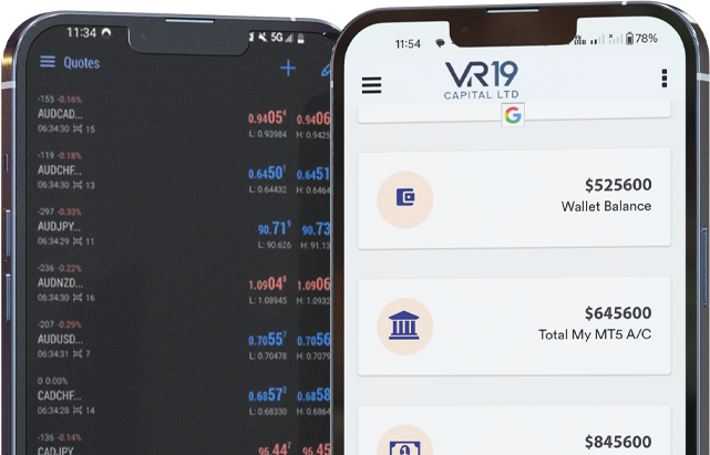 Mobile trading mockup